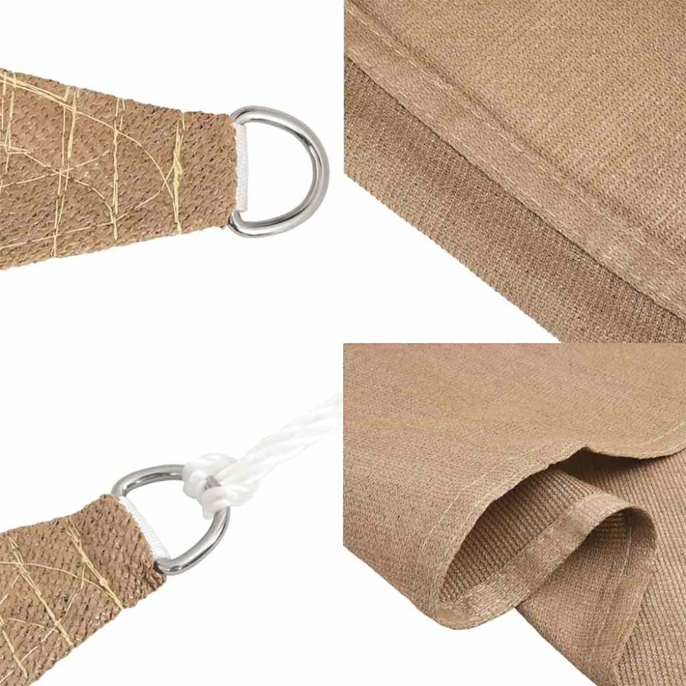 Produktbild för Solsegel 160 g/m² taupe 4x5x5 m HDPE