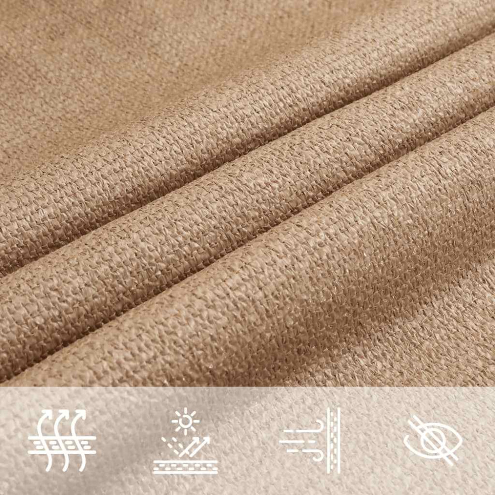 Produktbild för Solsegel 160 g/m² taupe 4x5x5 m HDPE