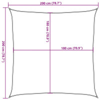 Produktbild för Solsegel 160 g/m² mörkgrön 2x2 m HDPE