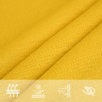 Produktbild för Solsegel 160 g/m² gul 2x2 m HDPE