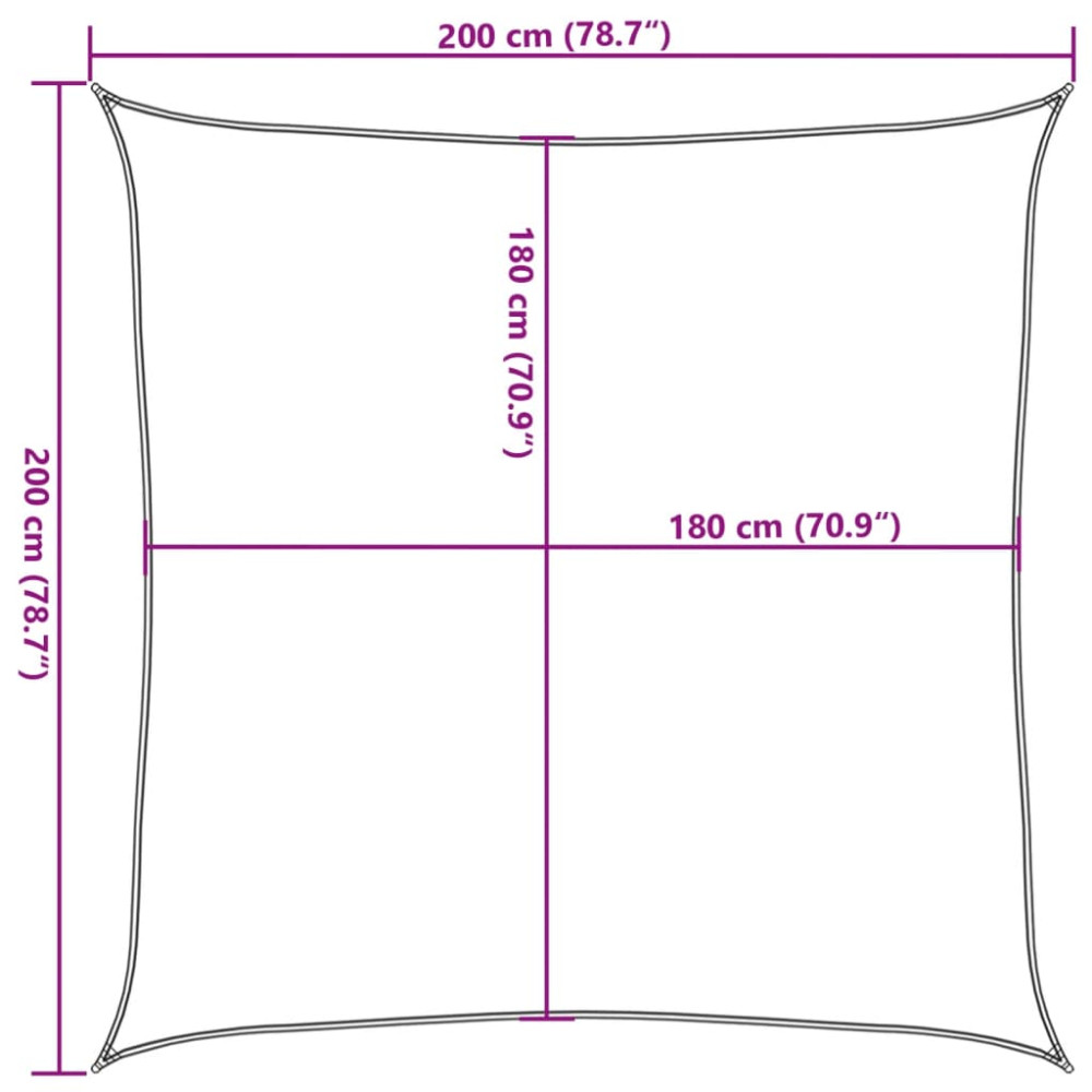 Produktbild för Solsegel 160 g/m² gul 2x2 m HDPE