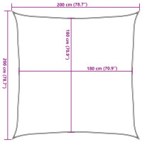 Produktbild för Solsegel 160 g/m² gul 2x2 m HDPE
