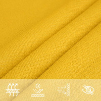Produktbild för Solsegel 160 g/m² gul 2,5x2,5 m HDPE