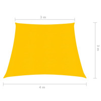 Produktbild för Solsegel 160 g/m² gul 3/4x3 m HDPE