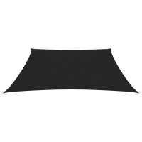 Produktbild för Solsegel 160 g/m² svart 6x6 m HDPE