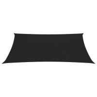 Produktbild för Solsegel 160 g/m² svart 3,5x5 m HDPE