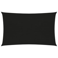 Produktbild för Solsegel 160 g/m² svart 4x6 m HDPE