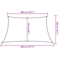 Produktbild för Solsegel 160 g/m² svart 3/4x2 m HDPE