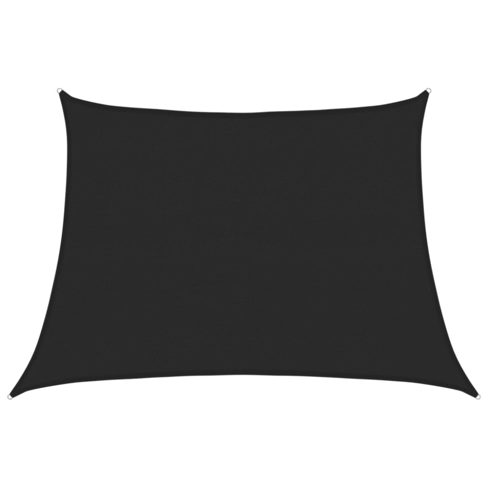 Produktbild för Solsegel 160 g/m² svart 4/5x3 m HDPE
