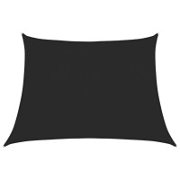 Produktbild för Solsegel 160 g/m² svart 4/5x3 m HDPE