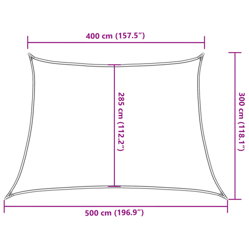 Produktbild för Solsegel 160 g/m² svart 4/5x3 m HDPE