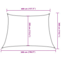 Produktbild för Solsegel 160 g/m² svart 4/5x3 m HDPE