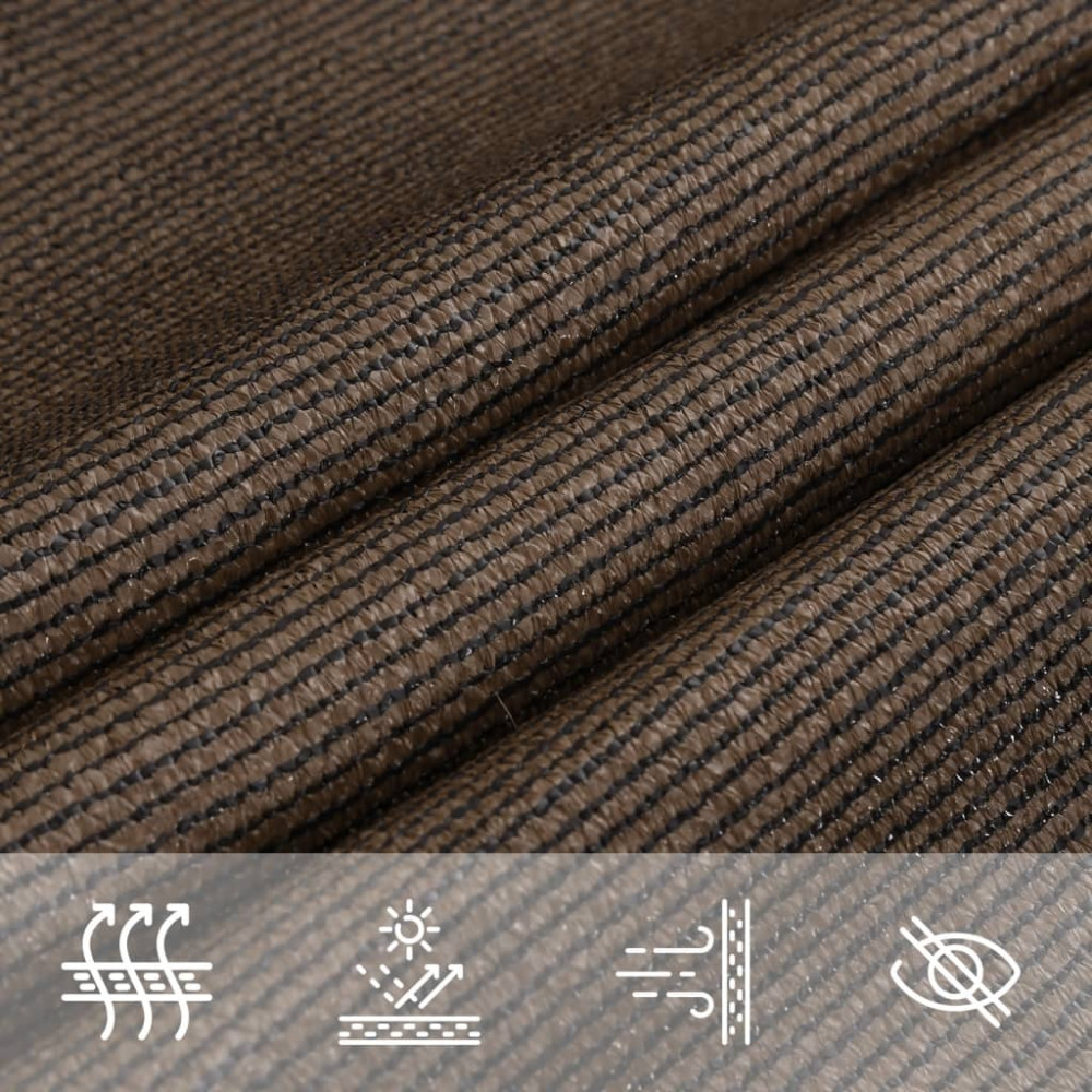 Produktbild för Solsegel 160 g/m² brun 2,5x2,5 m HDPE