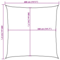 Produktbild för Solsegel 160 g/m² brun 4x4 m HDPE