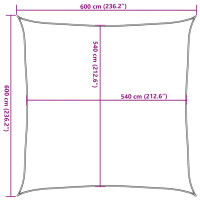 Produktbild för Solsegel 160 g/m² brun 6x6 m HDPE