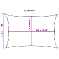 Produktbild för Solsegel 160 g/m² brun 2x2,5 m HDPE