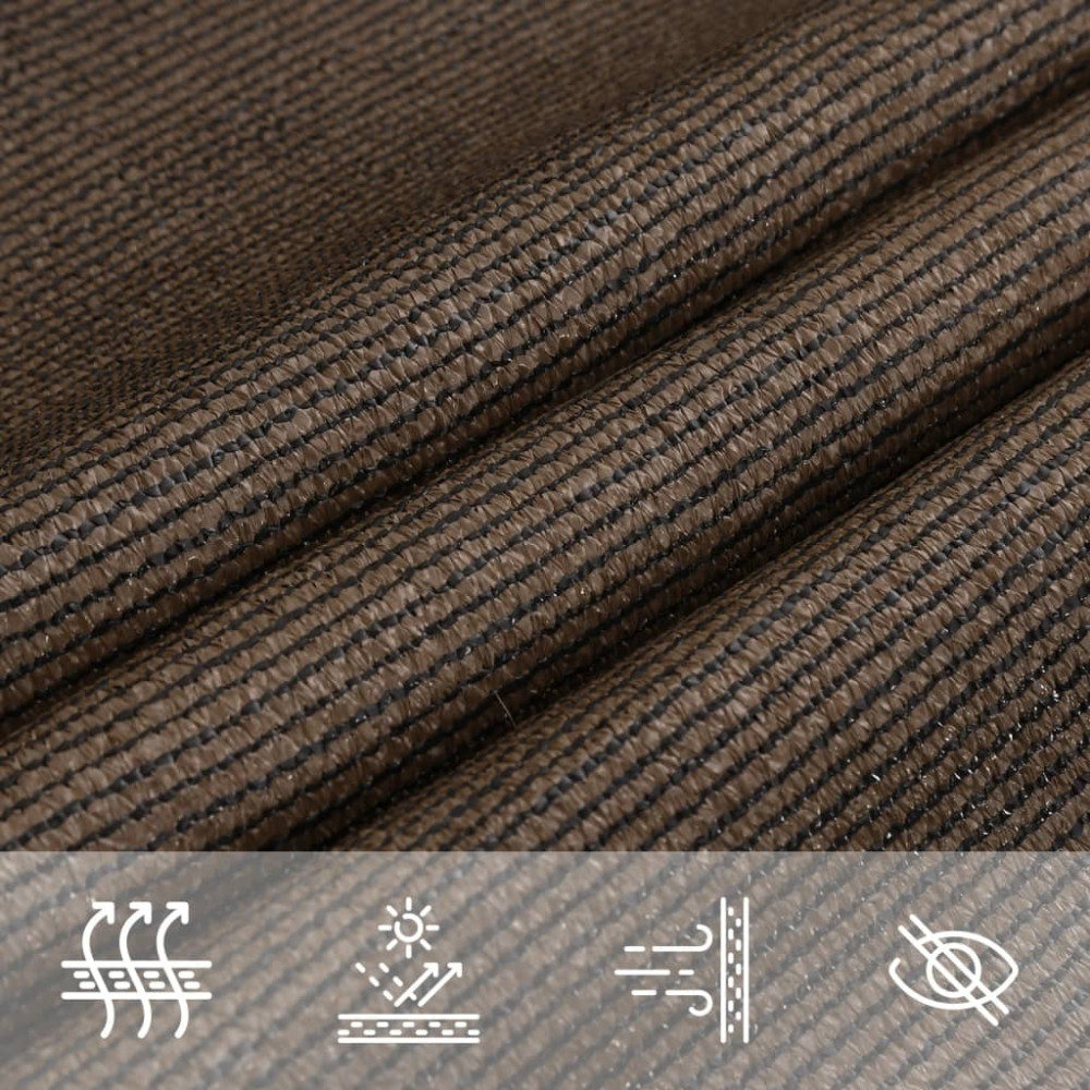 Produktbild för Solsegel 160 g/m² brun 2,5x4 m HDPE