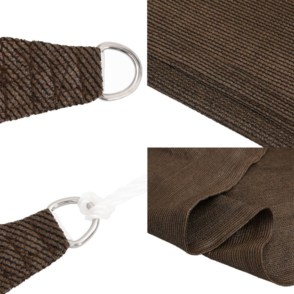 Produktbild för Solsegel 160 g/m² brun 3x4 m HDPE