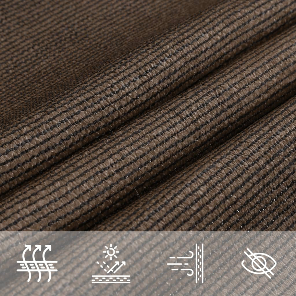 Produktbild för Solsegel 160 g/m² brun 3x4,5 m HDPE