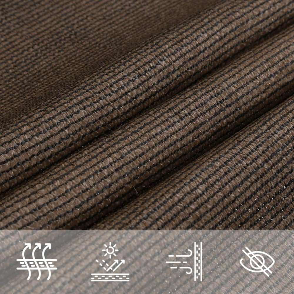 Produktbild för Solsegel 160 g/m² brun 3x5 m HDPE