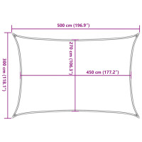 Produktbild för Solsegel 160 g/m² brun 3x5 m HDPE