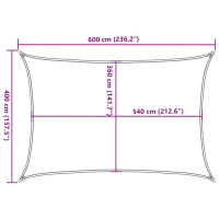 Produktbild för Solsegel 160 g/m² brun 4x6 m HDPE