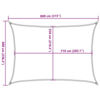 Produktbild för Solsegel 160 g/m² brun 6x8 m HDPE