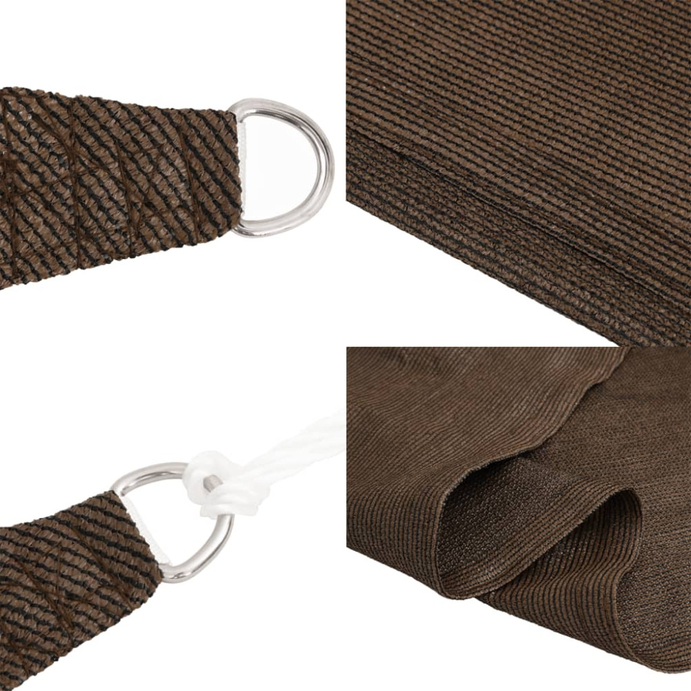 Produktbild för Solsegel 160 g/m² brun 3/4x2 m HDPE