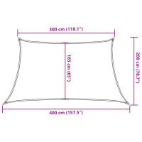 Produktbild för Solsegel 160 g/m² brun 3/4x2 m HDPE