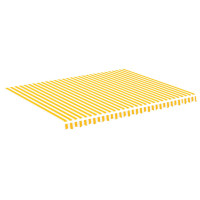 Produktbild för Markisväv gul och vit 4,5x3,5 m