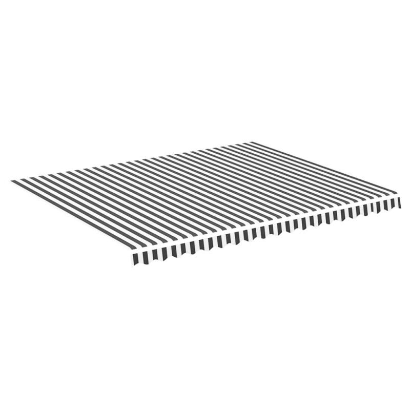 Produktbild för Markisväv antracit och vit 4,5x3,5 m