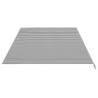 Produktbild för Markisväv antracit och vit 6x3 m