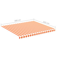 Produktbild för Markisväv gul och orange 4x3,5 m