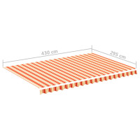 Produktbild för Markisväv gul och orange 4,5x3 m