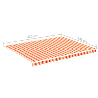 Produktbild för Markisväv gul och orange 4,5x3,5 m