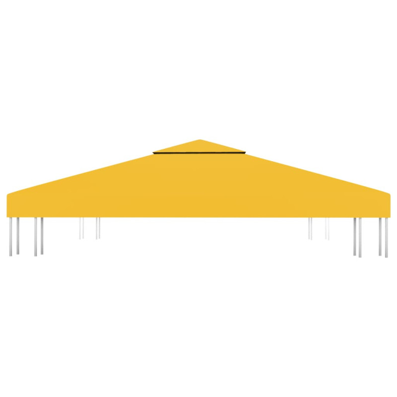 Produktbild för Paviljongtak med ventilering 310 g/m² 3x3 m gul