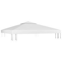 Miniatyr av produktbild för Paviljongtak med ventilering 310 g/m² 3x3 m vit