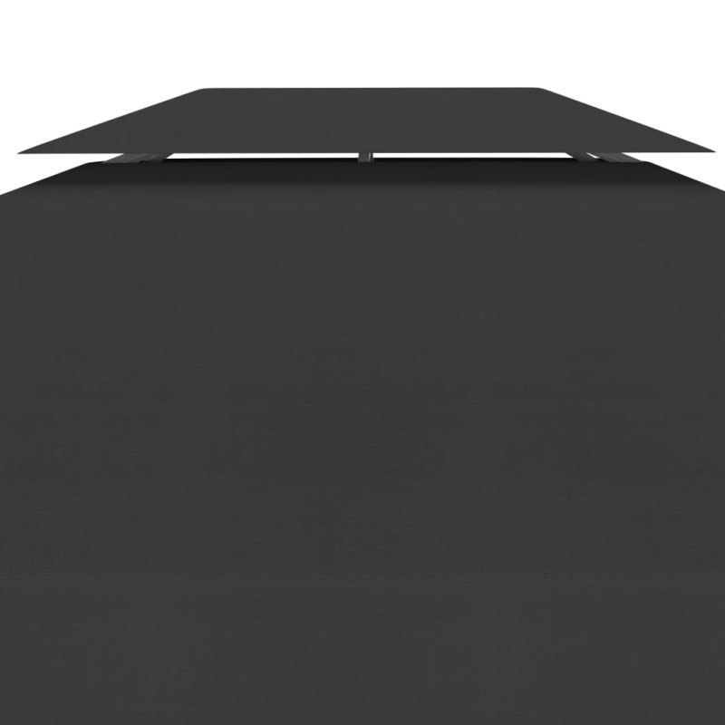 Produktbild för Paviljongtak med ventilering 310 g/m² 4x3 m svart
