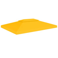 Miniatyr av produktbild för Paviljongtak med ventilering 310 g/m² 4x3 m gul