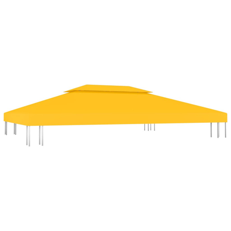 Produktbild för Paviljongtak med ventilering 310 g/m² 4x3 m gul