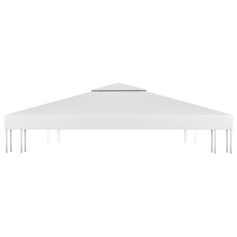 Produktbild för Paviljongtak med ventilering 310 g/m² 4x3 m vit