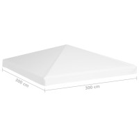 Produktbild för Paviljongtak 270 g/m² 3x3 m vit