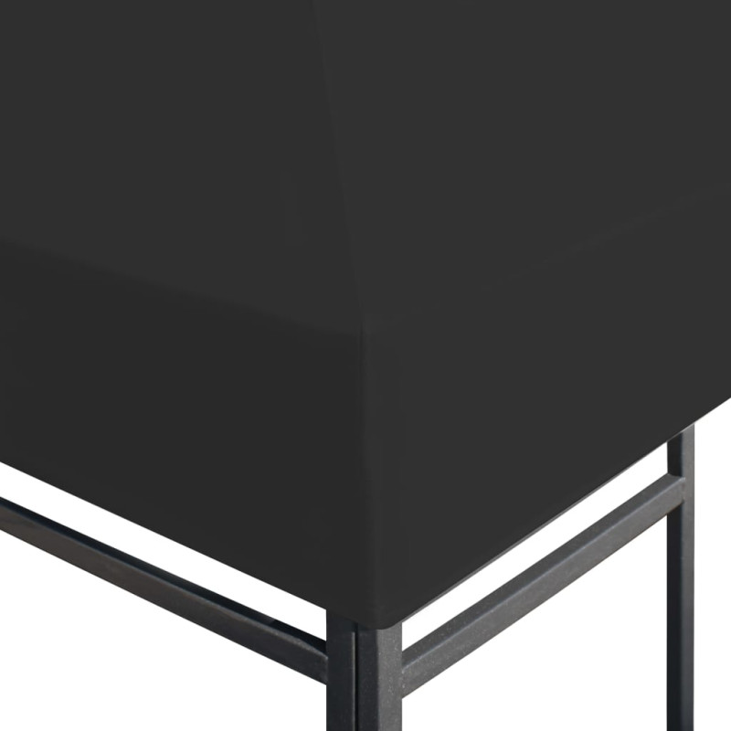 Produktbild för Paviljongtak 270 g/m² 4x3 m svart