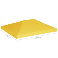 Miniatyr av produktbild för Paviljongtak 270 g/m² 4x3 m gul