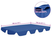 Produktbild för Reservtak för hammock blå 188/168x145/110 cm