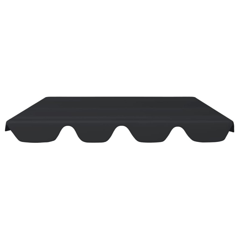 Produktbild för Reservtak för hammock svart 188/168x145/110 cm