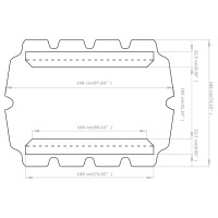 Produktbild för Reservtak för hammock vinröd 188/168x145/110 cm