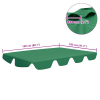 Produktbild för Reservtak för hammock grön 150/130x105/70 cm