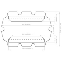 Produktbild för Reservtak för hammock orange 150/130x105/70 cm