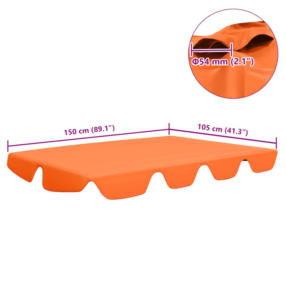 Produktbild för Reservtak för hammock orange 150/130x105/70 cm
